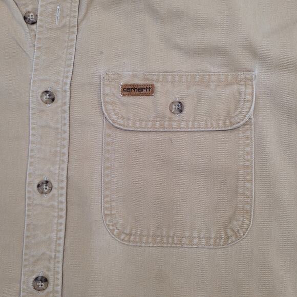 Vintage 90s Carhartt Button Shirt 2XL 28x33 Baggy - Picture 15 of 16